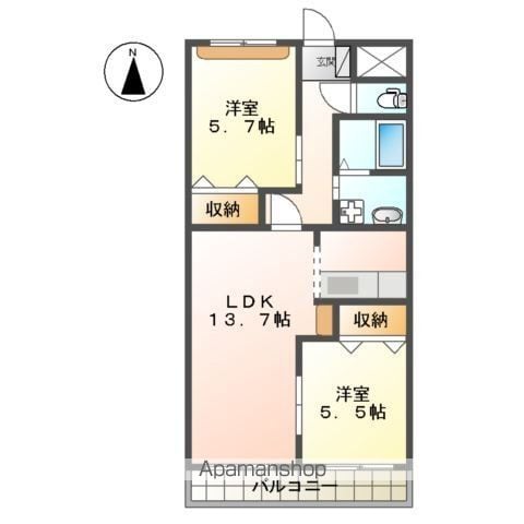 遠賀郡遠賀町 2階建 築12年の間取り写真