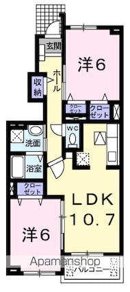 サンライズ・ヴィラ　Ⅰ[2LDK/55.42m2]の間取図