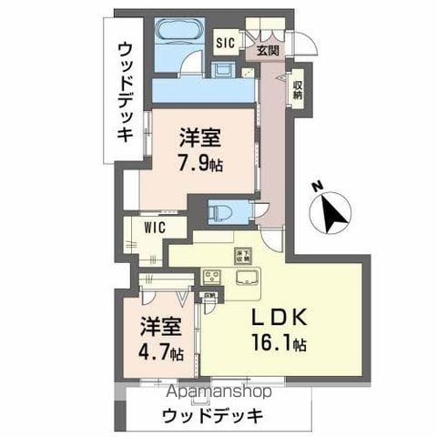 GRAND BLEU DE SASAOKAの間取り写真