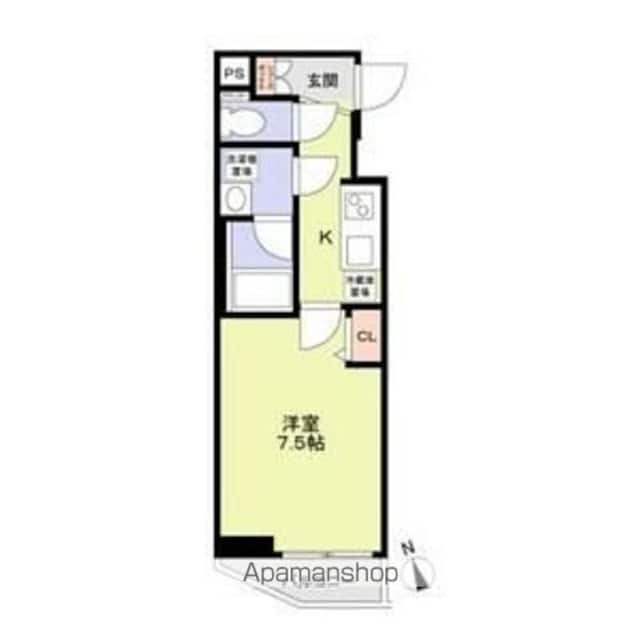 ＸＥＢＥＣ方南町[1K/25.13m2]の間取図
