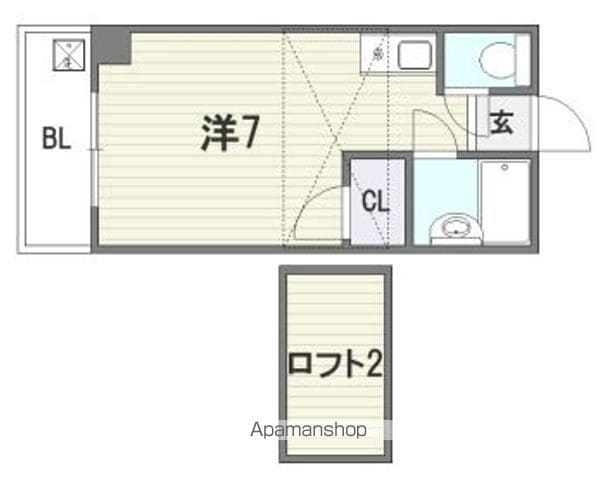 【福岡市東区馬出のハイツの間取り】