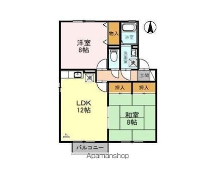 サザンヴィレッジ　Ｂ棟[2LDK/61.3m2]の間取図