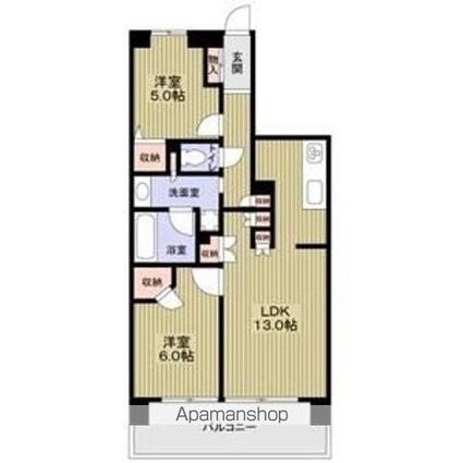グランダジュール千葉みなと[2LDK/59.3m2]の間取図