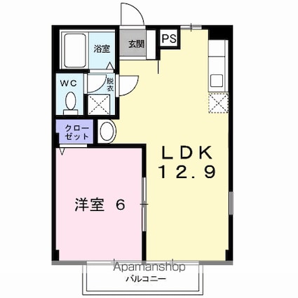 ハイム・ロジュマン　Ｂ[1LDK/40.04m2]の間取図