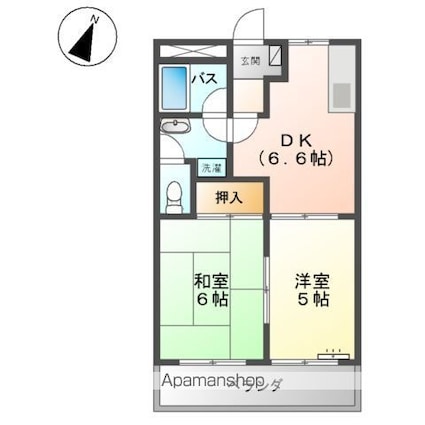 エスポワール小野[2DK/40.5m2]の間取図