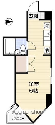 国分寺司ハイツ[1R/21.56m2]の間取図