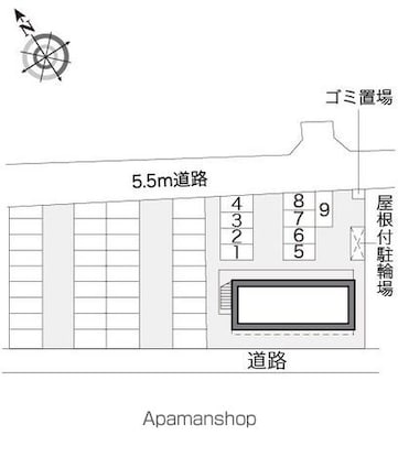 レオパレスレザン　かたおか[1K/23.18m2]の配置図