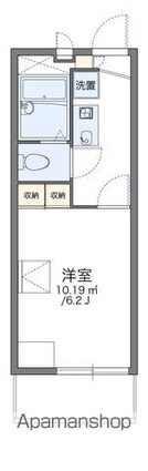 レオパレスＫＫＳ中宮[1K/19.87m2]の間取図