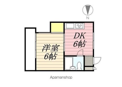グランドールたらお[1DK/24.43m2]の内装6