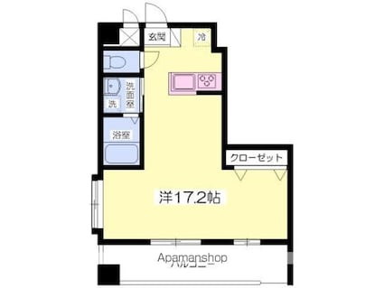 ドルーク道後南町[1R/36.02m2]の間取図