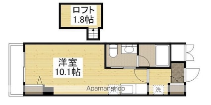 エクセリア舟入本町[1R/24.01m2]の間取図