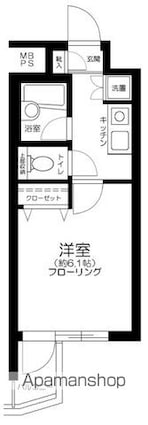 東京都文京区湯島４丁目[1K/19.76m2]の間取図