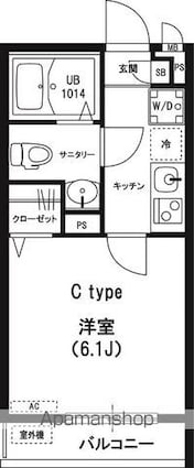 リブリ・永福[1K/20.28m2]の間取図