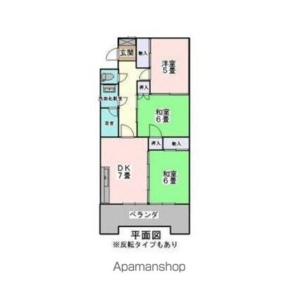 一里山マンション[3DK/73.8m2]の間取図
