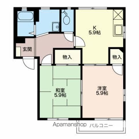 富貴原ハイツABC棟の間取り写真