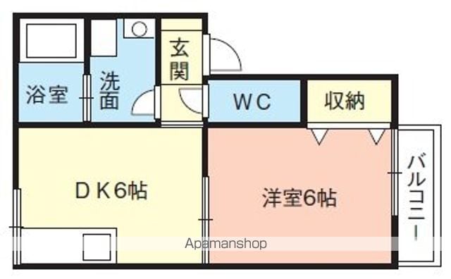 プレジール湯川[1DK/29.42m2]の間取図