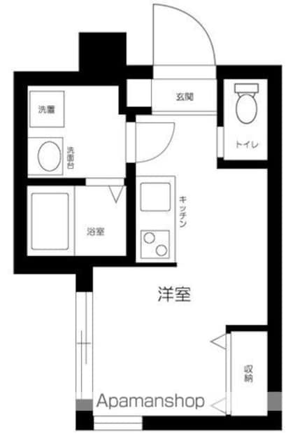 ソルナクレイシア吉祥寺本町[1R/16.34m2]の間取図