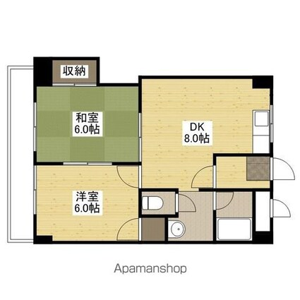 リバーサイド小島[2DK/46.17m2]の間取図