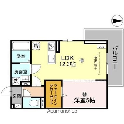 ＤーＲＯＯＭ山上[1LDK/42.79m2]の間取図