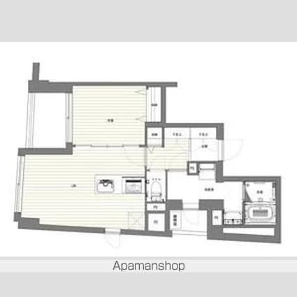 シティテラス赤坂[1LDK/42.42m2]の間取図