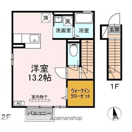 アンビエンテハウス[1R/36.57m2]の間取図