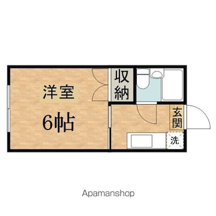パークハイツ中島Ⅰ[1K/18m2]の間取図