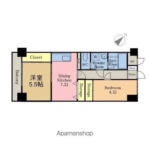 ヴィラ東川口の間取り写真