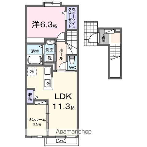 【オリュザＢの間取り】