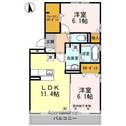 ソレアード Bの間取り写真