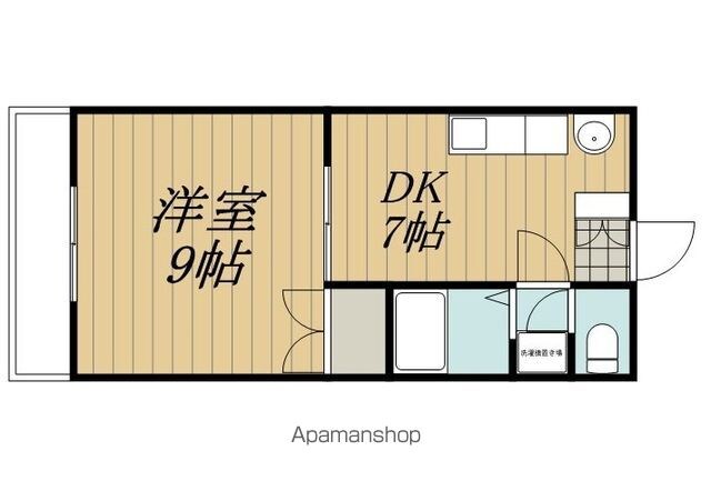 グリーンハイツ高森[1DK/33.4m2]の間取図