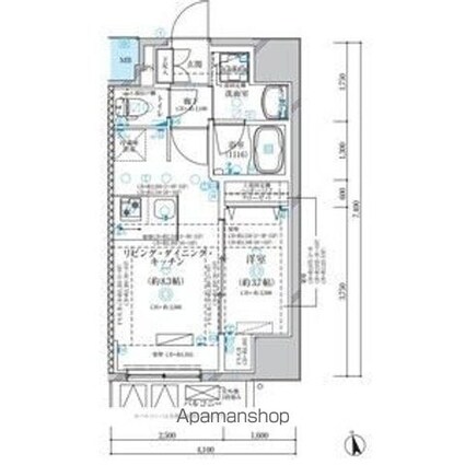 ディアレイシャス名古屋浄心[1LDK/30.34m2]の間取図