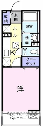エターナルⅢ[1K/26.11m2]の間取図