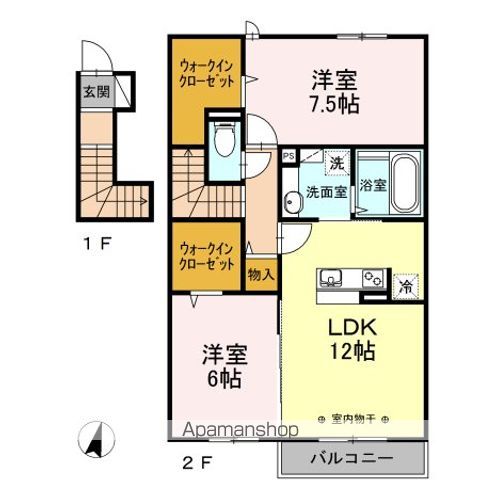 【武蔵村山市神明のアパートの間取り】