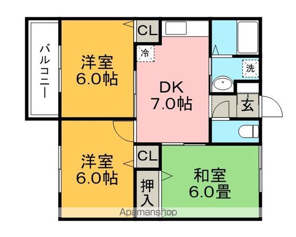 ハイツ十蓮寺A棟の間取り写真