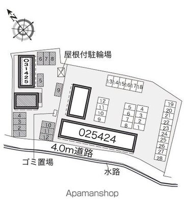 レオパレスル　ヴァン[1K/20.28m2]の配置図