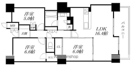 ＴＯＷＥＲ・１１１[3LDK/76.07m2]の間取図