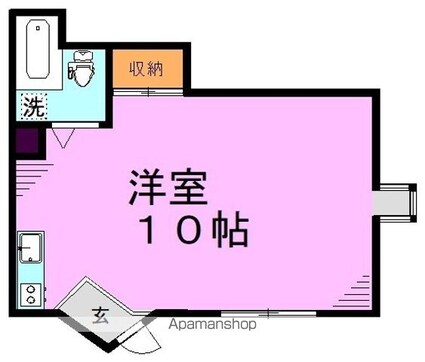 モウリマンション[1R/18.9m2]の間取図