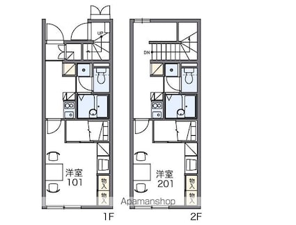 レオパレス蒼　Ⅱ[1K/23.61m2]の間取図