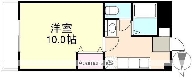 岡山県倉敷市玉島長尾[1K/29.81m2]の間取図