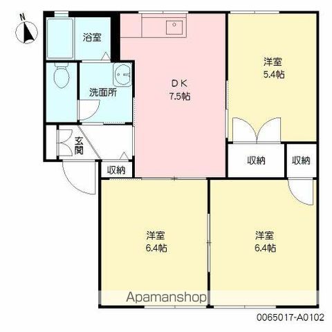 クレスコート関園 A棟の間取り写真