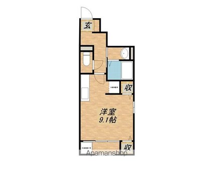 グッドライフステージ竹ヶ鼻[1R/29.39m2]の間取図