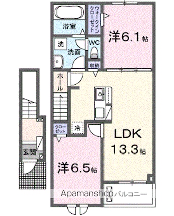 ＭｉｎｉｃｏⅡ[2LDK/59.55m2]の間取図