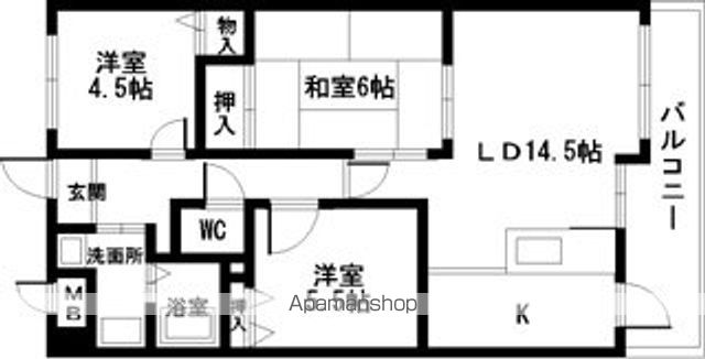 フローラ南館の間取り写真