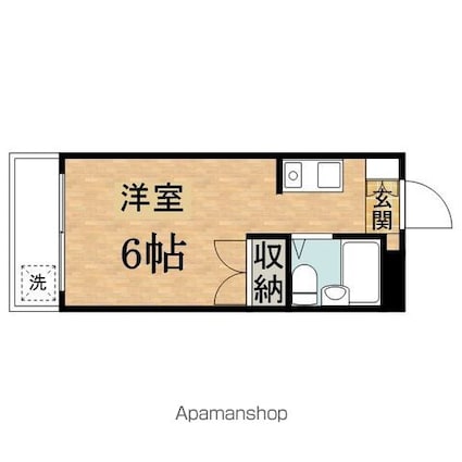 ホワイトウイング越野[1R/16m2]の間取図