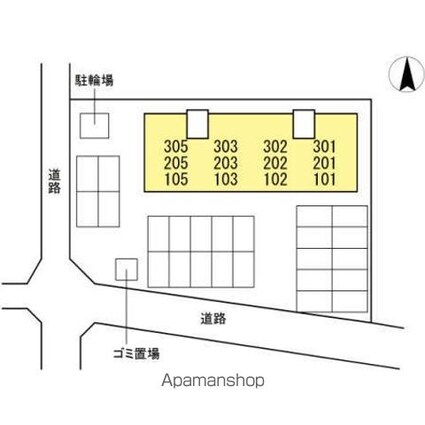 岡山県岡山市北区高柳西町[2LDK/52.1m2]の配置図