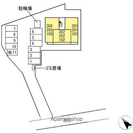 メゾン・ド・シャトー[1LDK/40.05m2]の配置図