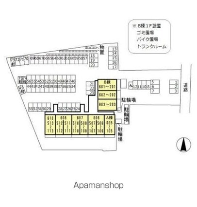 ＶＩＬＬＡ　Ｄ’ＥＳＴ　ＯＨＴＥ（ヴィラデスト大手）[1LDK/47.72m2]の配置図