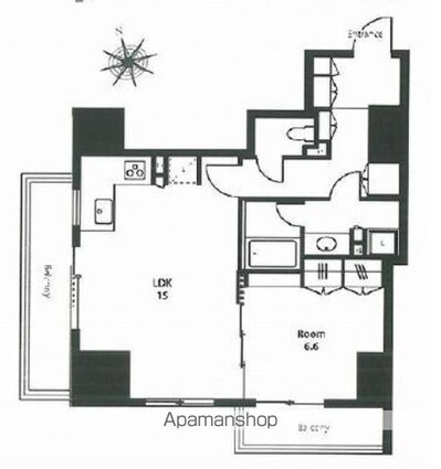 ステイシス町屋[1LDK/55.27m2]の間取図