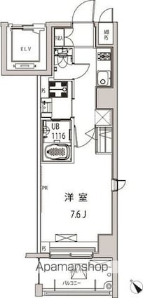 グローリア十条[1K/26.54m2]の間取図