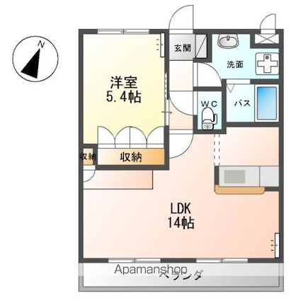 サンク　エトワール[1LDK/44.95m2]の間取図